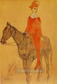 パブロ・ピカソ Painting - 馬に乗ったハーレクイン 1905年 パブロ・ピカソ